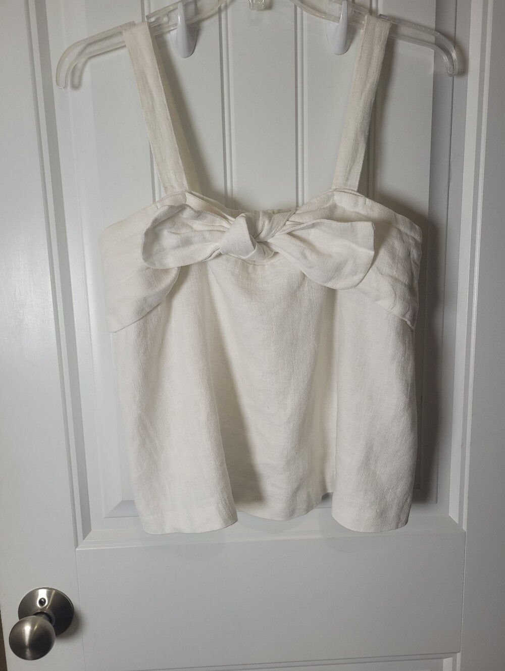 Maeve Women’s  Cream Bow-Front Tank Top